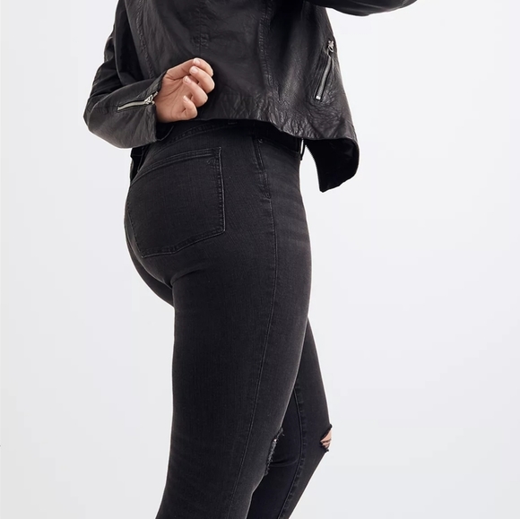 Madewell Mid-Rise Skinny Jean Black Sea Distressed Size 31 NWT! Style H2230 - Picture 2 of 16